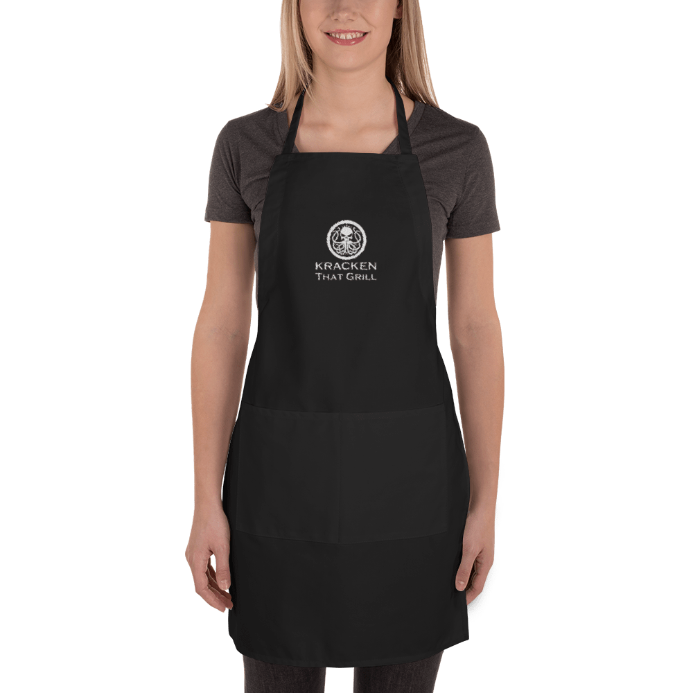 Embroidered Kracken that Grill Apron - Best Fishing Performance Shirts 
