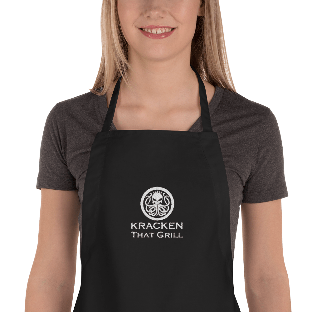 Embroidered Kracken that Grill Apron - Best Fishing Performance Shirts 